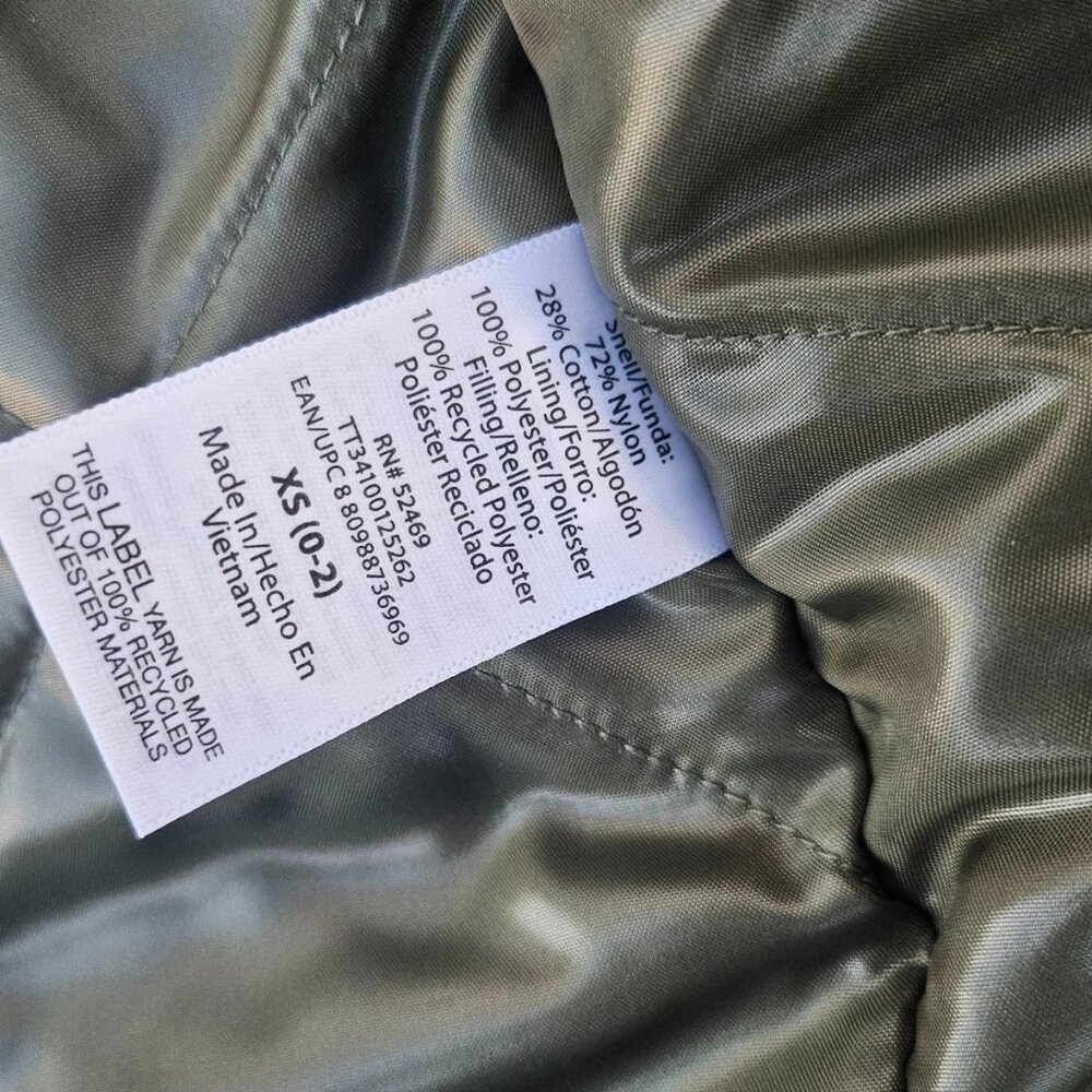 Time and Tru Women Jacket Olive Green Light Weight Coat Size XS(0-2) New w/ tags - Picture 8 of 9